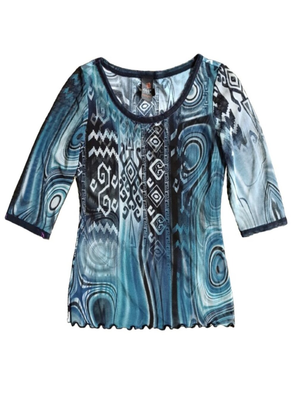 Anac by Kimi Y2K Multicolor Mesh Top
